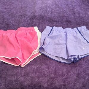 Nike Kids Dual Pack Pink and Lavender Shorts